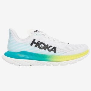 Hoka Mach 5 wide White/Yellow/Blue Glass 10 Men's active tennis shoe running